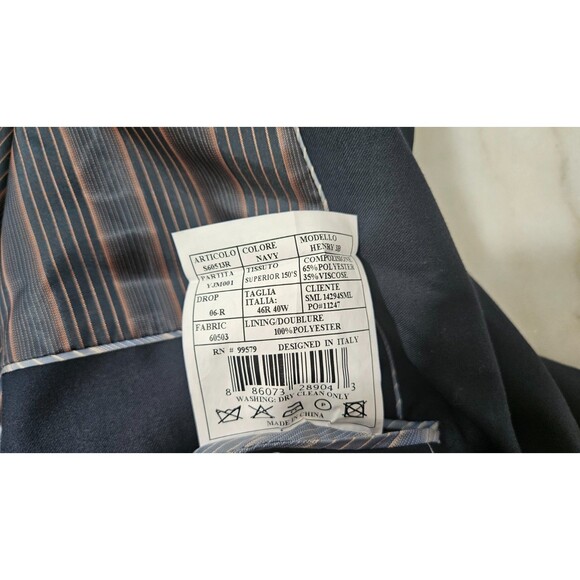 Caravelli Fusion Black Long Sleeves 3 Button Men's Coat Jacket Size 46R - Picture 7 of 15